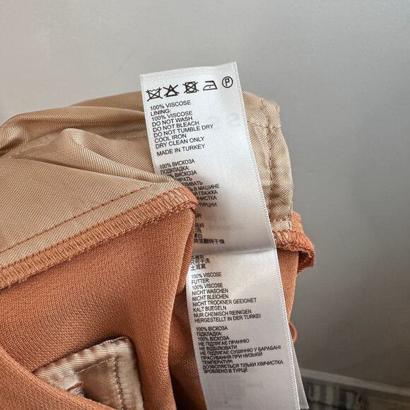 REISS Rust Nuria Tailored Blazer 6 Peak Lapel Slim Straight Pant Full Suit 4 NEW - Picture 10 of 12